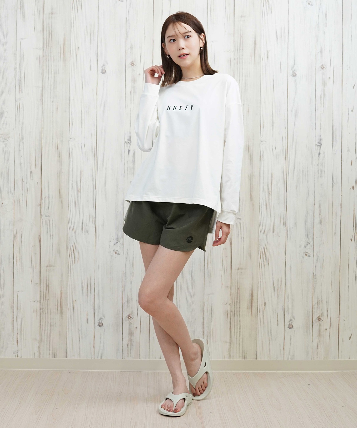 RUSTY ラスティ 水着 レディース 4点セット ブラトップ ショーツ ロンT