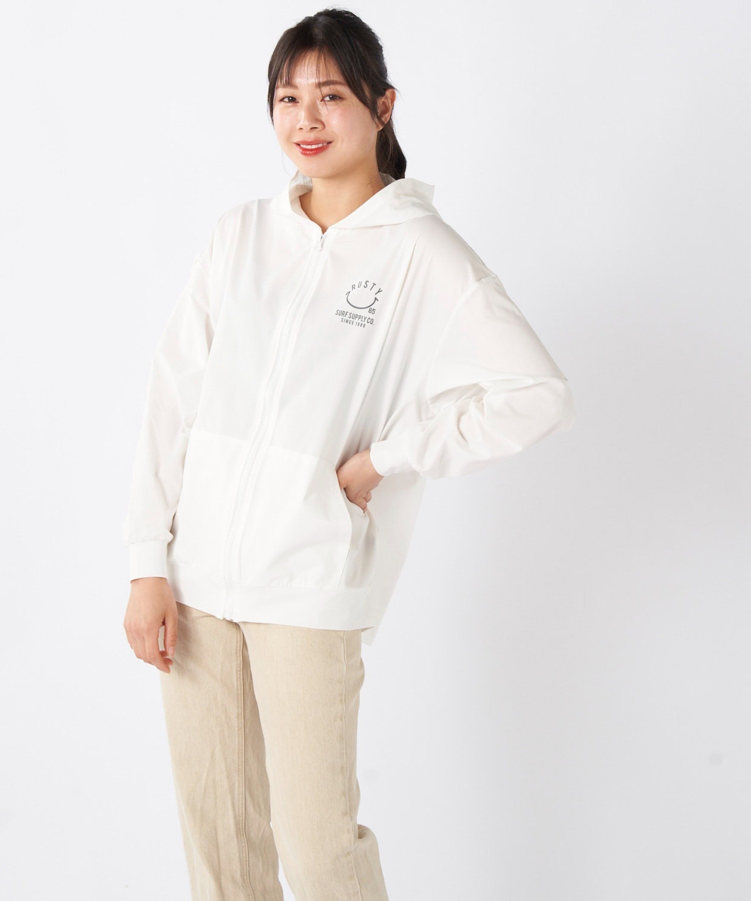 RUSTY ラスティー 水着 レディース ラッシュガード 長袖 Tシャツ ロンT