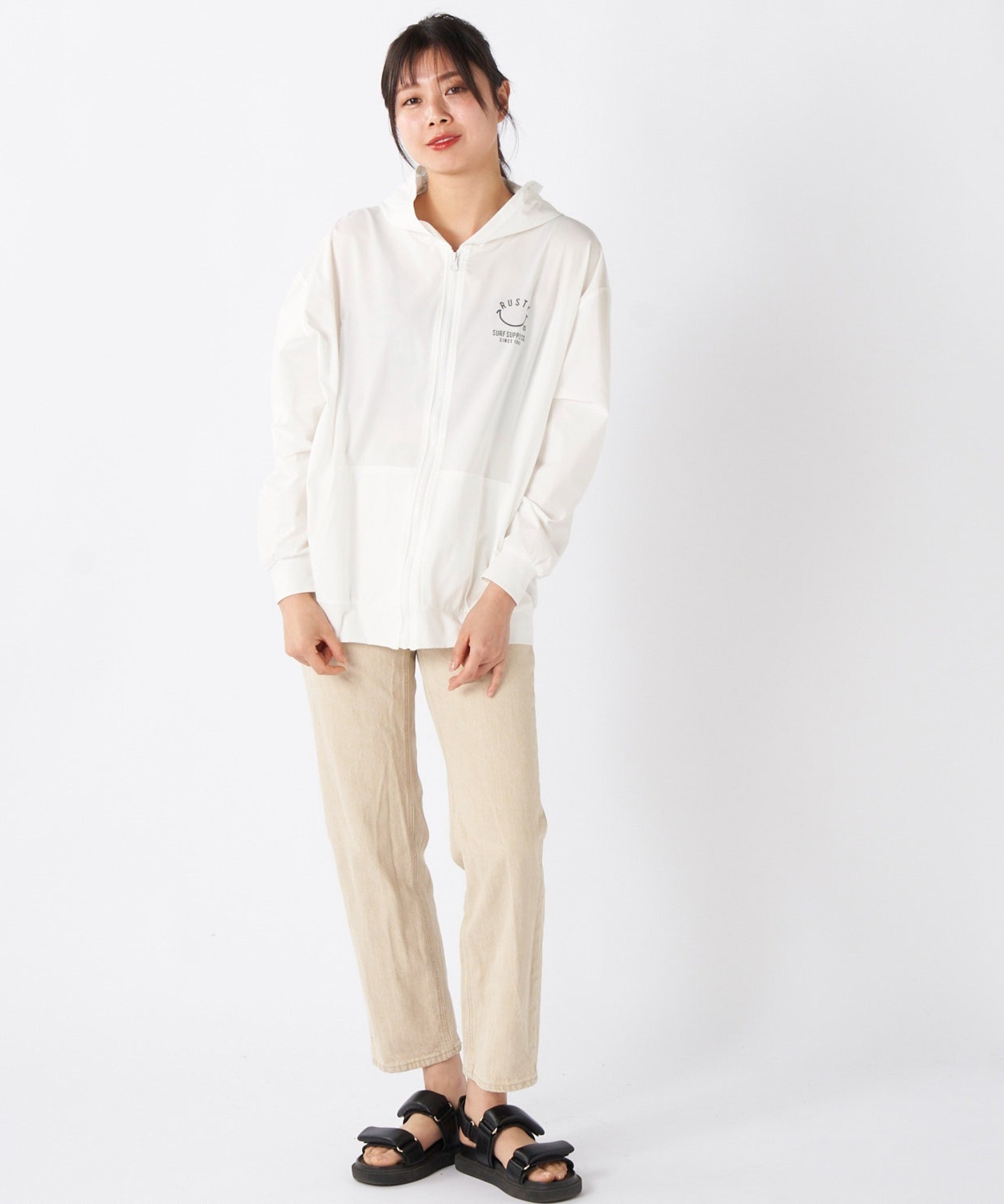 RUSTY ラスティー 水着 レディース ラッシュガード 長袖 Tシャツ ロンT