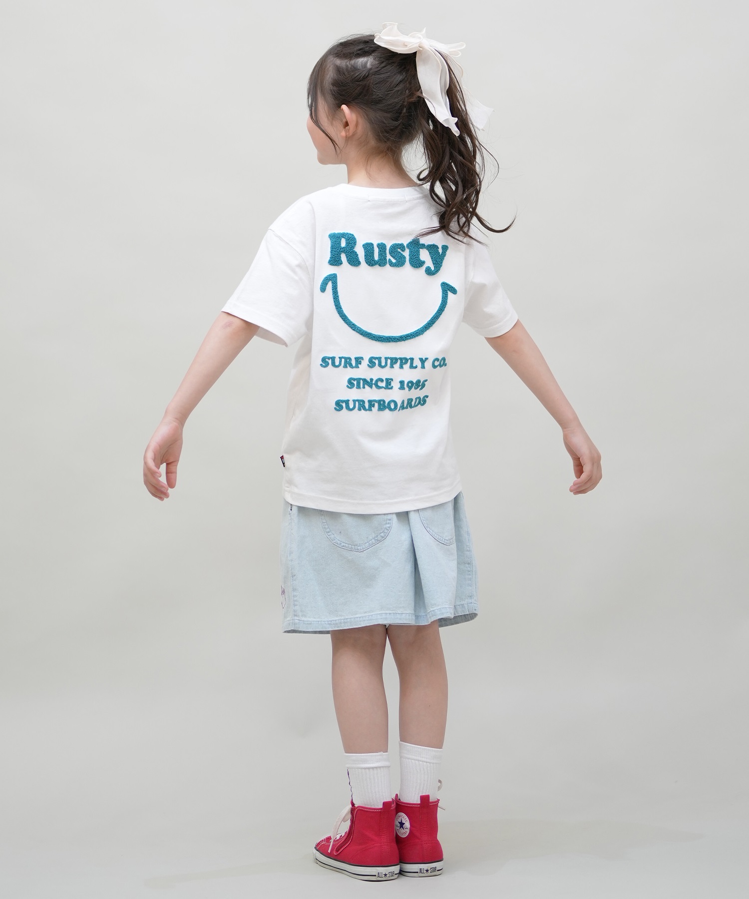 RUSTY ラスティー 半袖 Tシャツ キッズ 子供 965505(LGN-100cm)