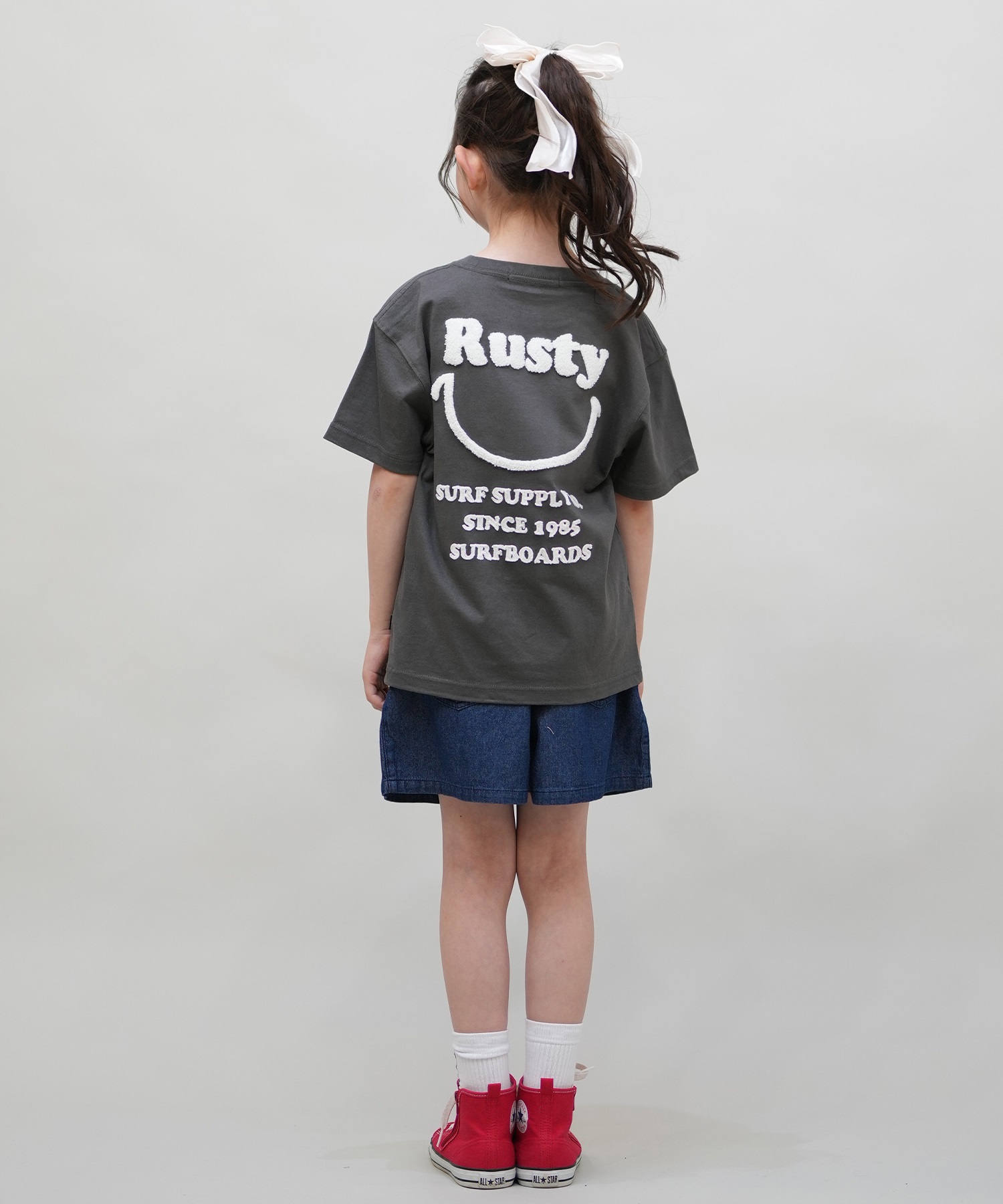 RUSTY ラスティー 半袖 Tシャツ キッズ 子供 965505(LGN-100cm)