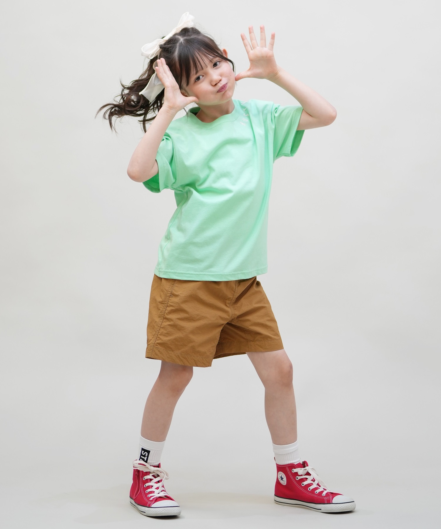 RUSTY ラスティー 半袖 Tシャツ キッズ 子供 965505(LGN-100cm)
