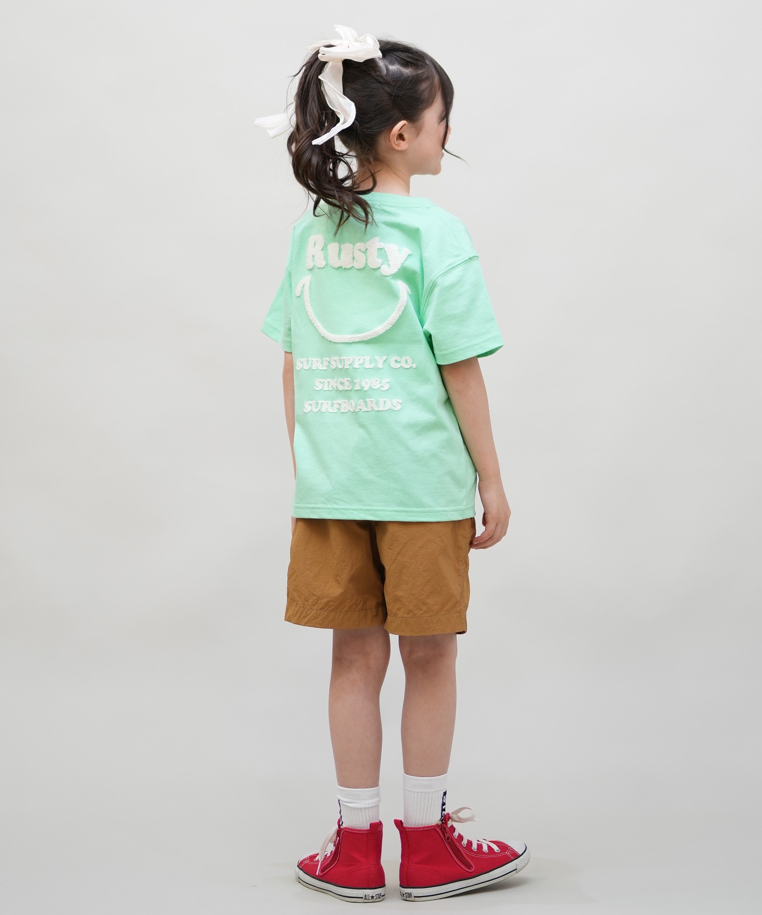 RUSTY ラスティー 半袖 Tシャツ キッズ 子供 965505(LGN-100cm)