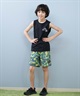 RUSTY ラスティ 水着 海パン トランクス サーフパンツ キッズ ジュニア 子供 トロピカルカモフラージュ ボードショーツ 965401(BL-130cm)