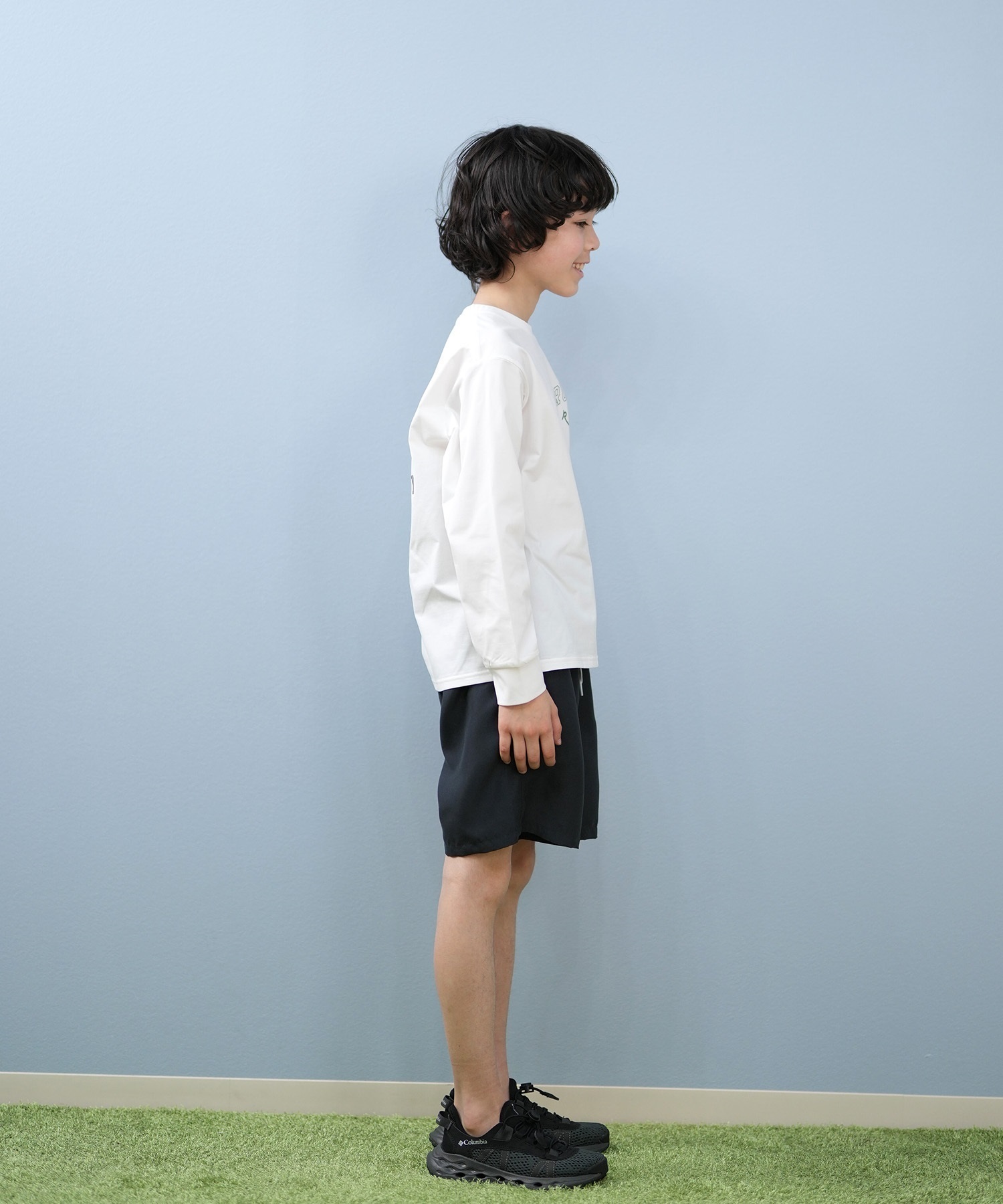 RUSTY ラスティ 水着 ラッシュガード 長袖 Tシャツ ロンT キッズ ジュニア 子供 男の子 女の子 水陸両用 吸水速乾 UVカット 965463(WT-130cm)