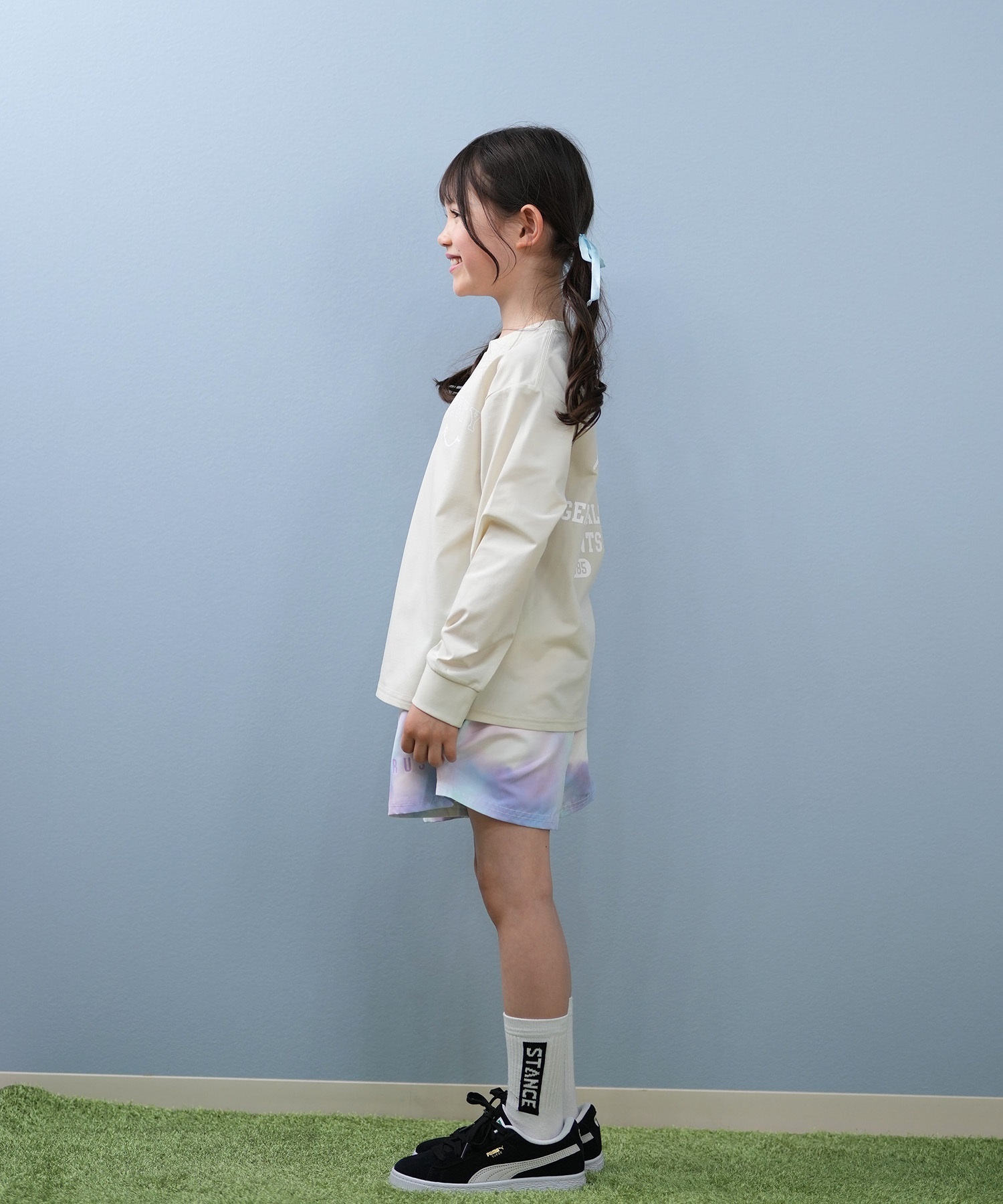RUSTY ラスティ 水着 ラッシュガード 長袖 Tシャツ ロンT キッズ ジュニア 子供 男の子 女の子 水陸両用 吸水速乾 UVカット 965463(WT-130cm)