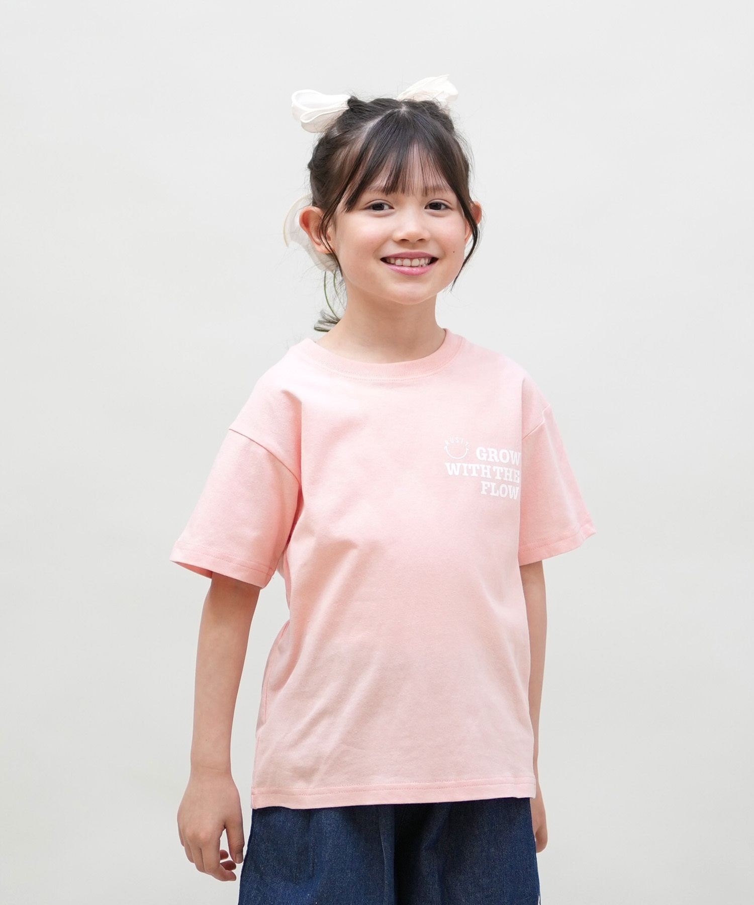 RUSTY ラスティ 半袖 Tシャツ キッズ ジュニア 子供 女の子 バック