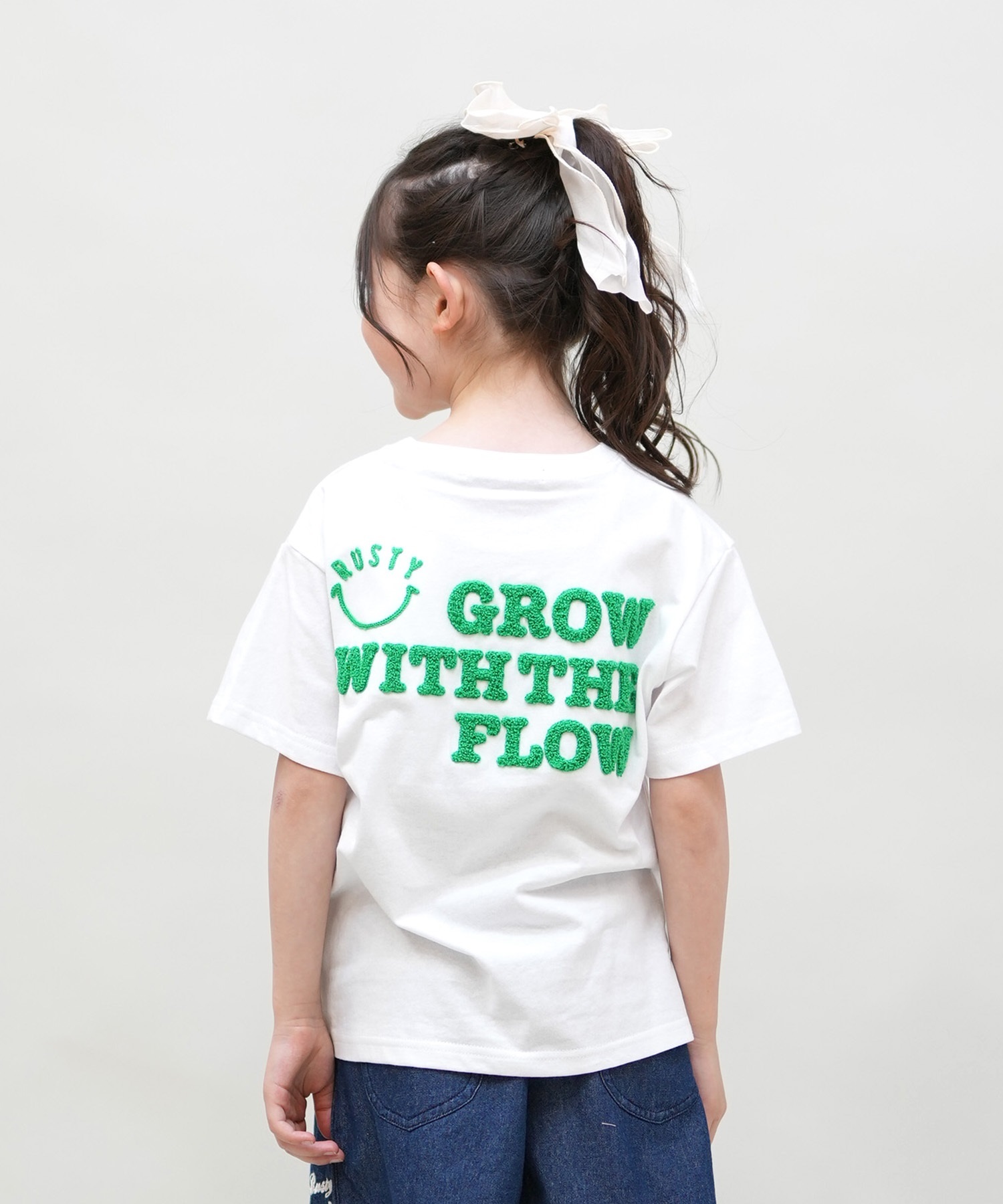 RUSTY ラスティ 半袖 Tシャツ キッズ ジュニア 子供 女の子 バック