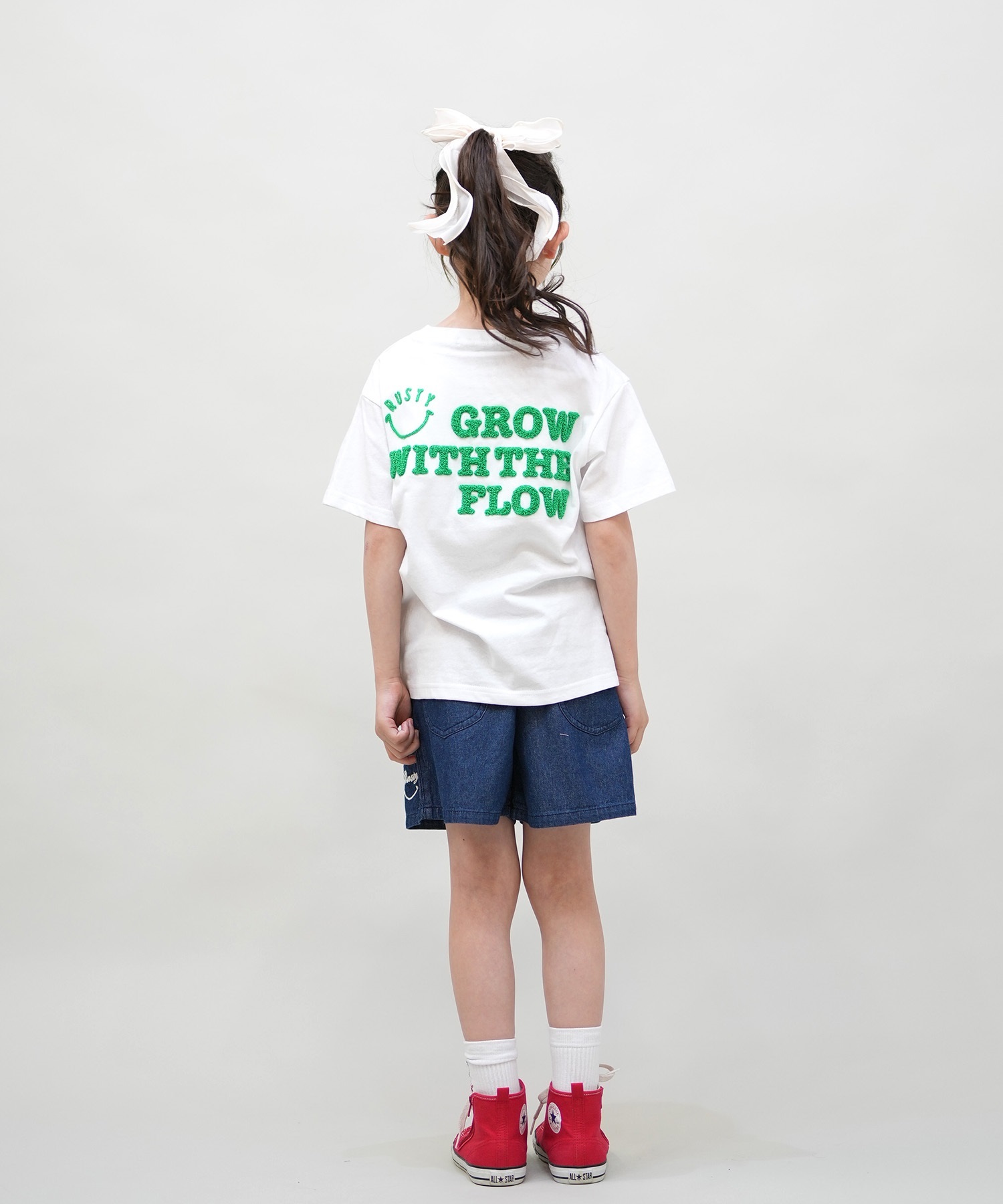 RUSTY ラスティ 半袖 Tシャツ キッズ ジュニア 子供 女の子 バック