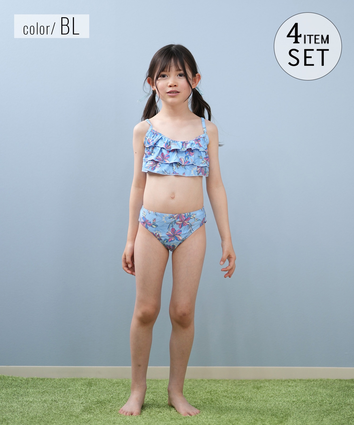 RUSTY ラスティ 水着 4点セット キッズ ジュニア 子供 女の子 スイム