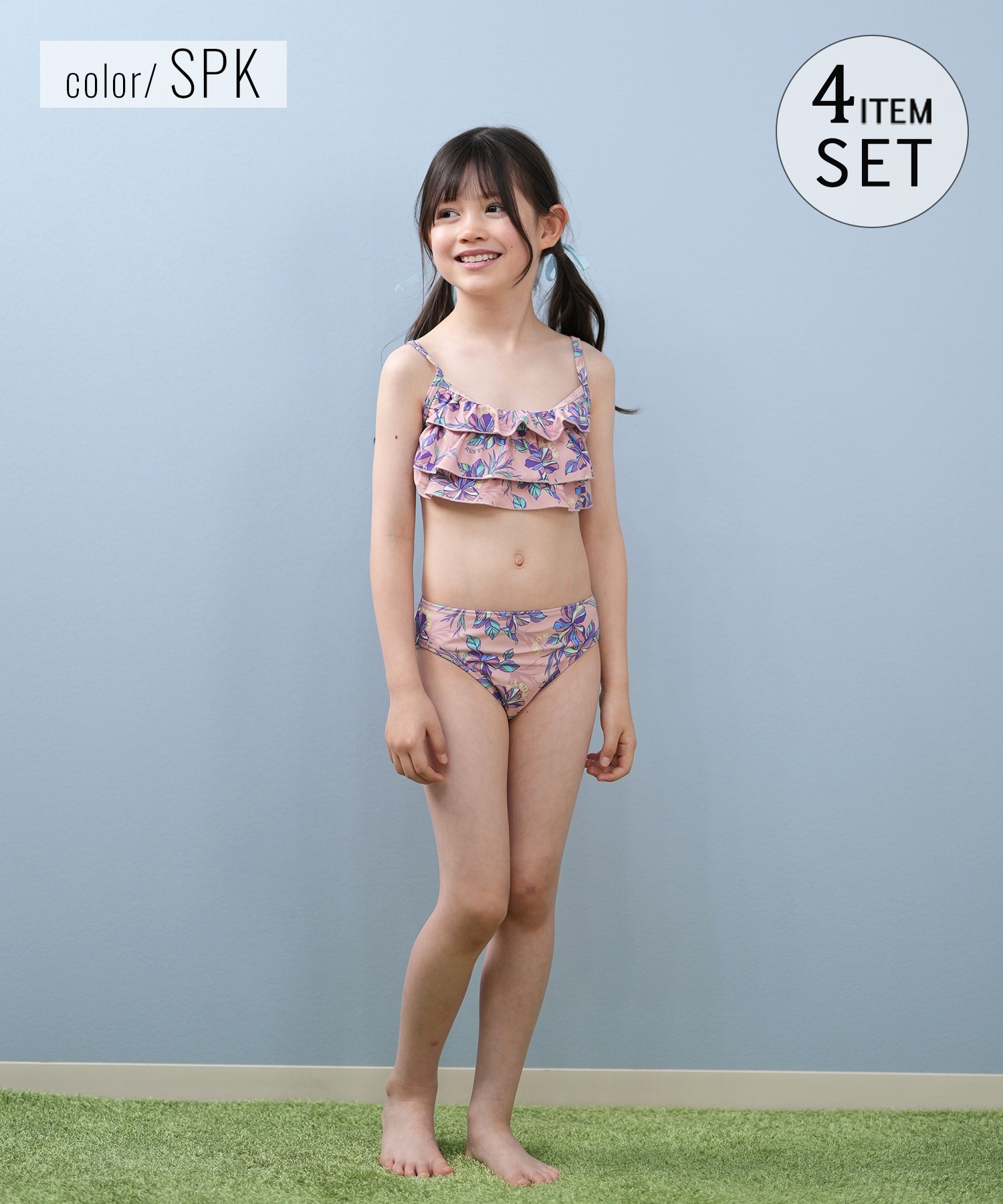 RUSTY ラスティ 水着 4点セット キッズ ジュニア 子供 女の子 スイム