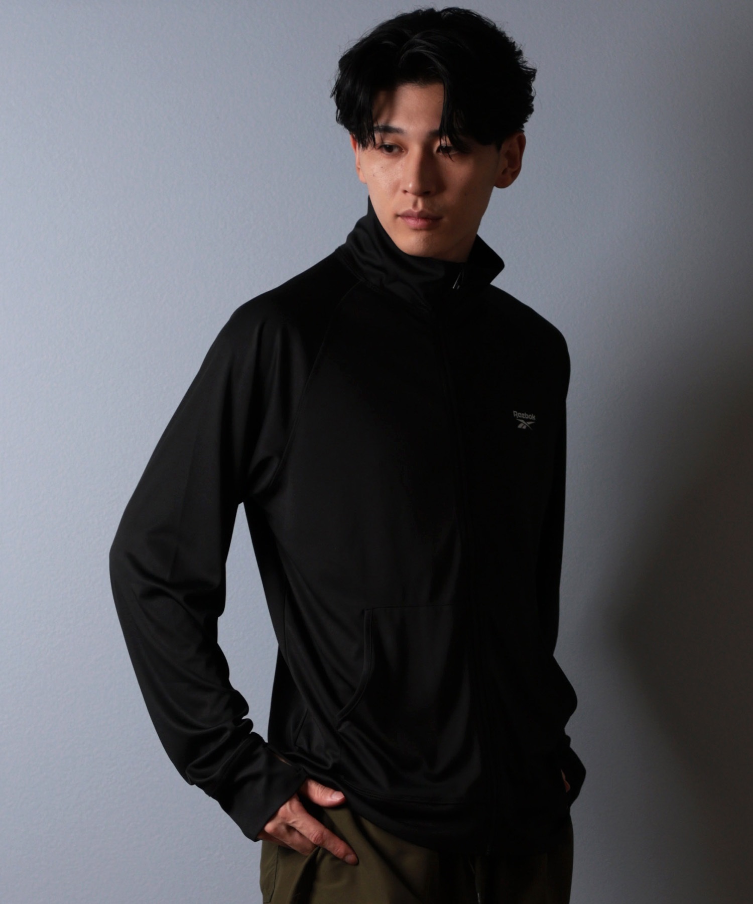 Reebok リーボック 水着 ラッシュガード 長袖 ジップアップ メンズ UV