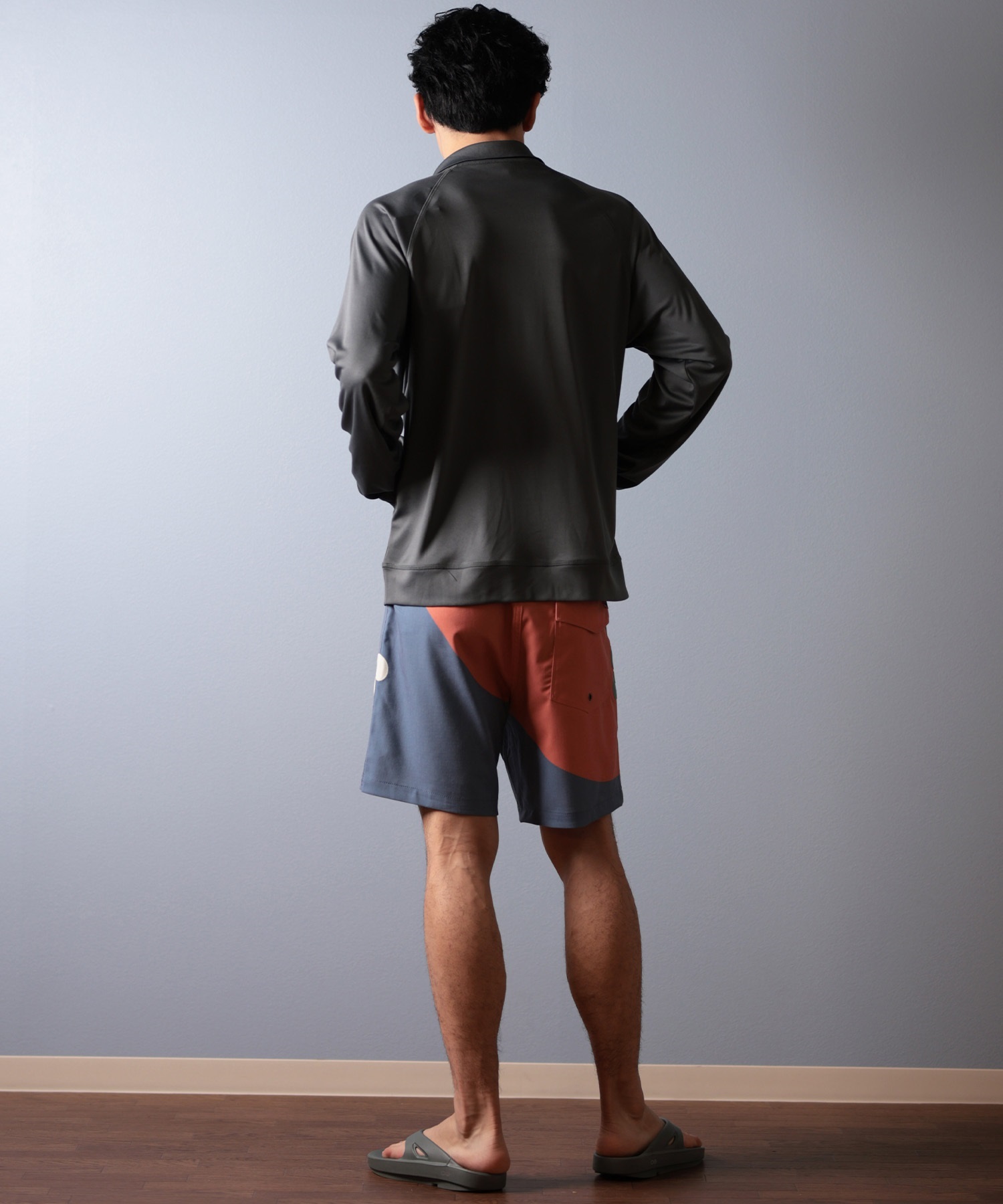 Reebok リーボック 水着 ラッシュガード 長袖 ジップアップ メンズ UV