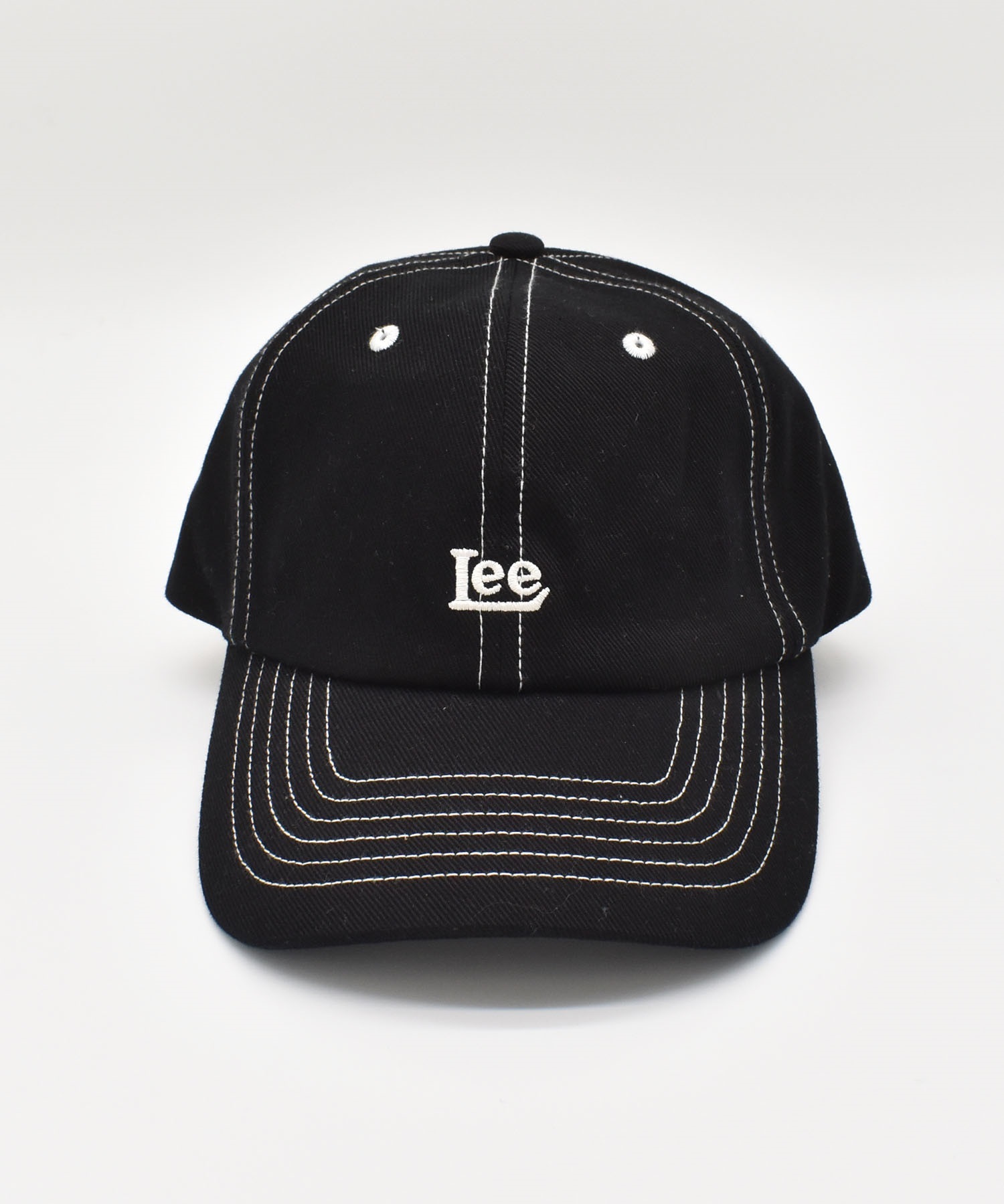 Lee リー キャップ ワンポイント ロゴ 刺しゅう ユニセックス LE NO-DYE 6P CAP 251076601(BLACK-FREE)