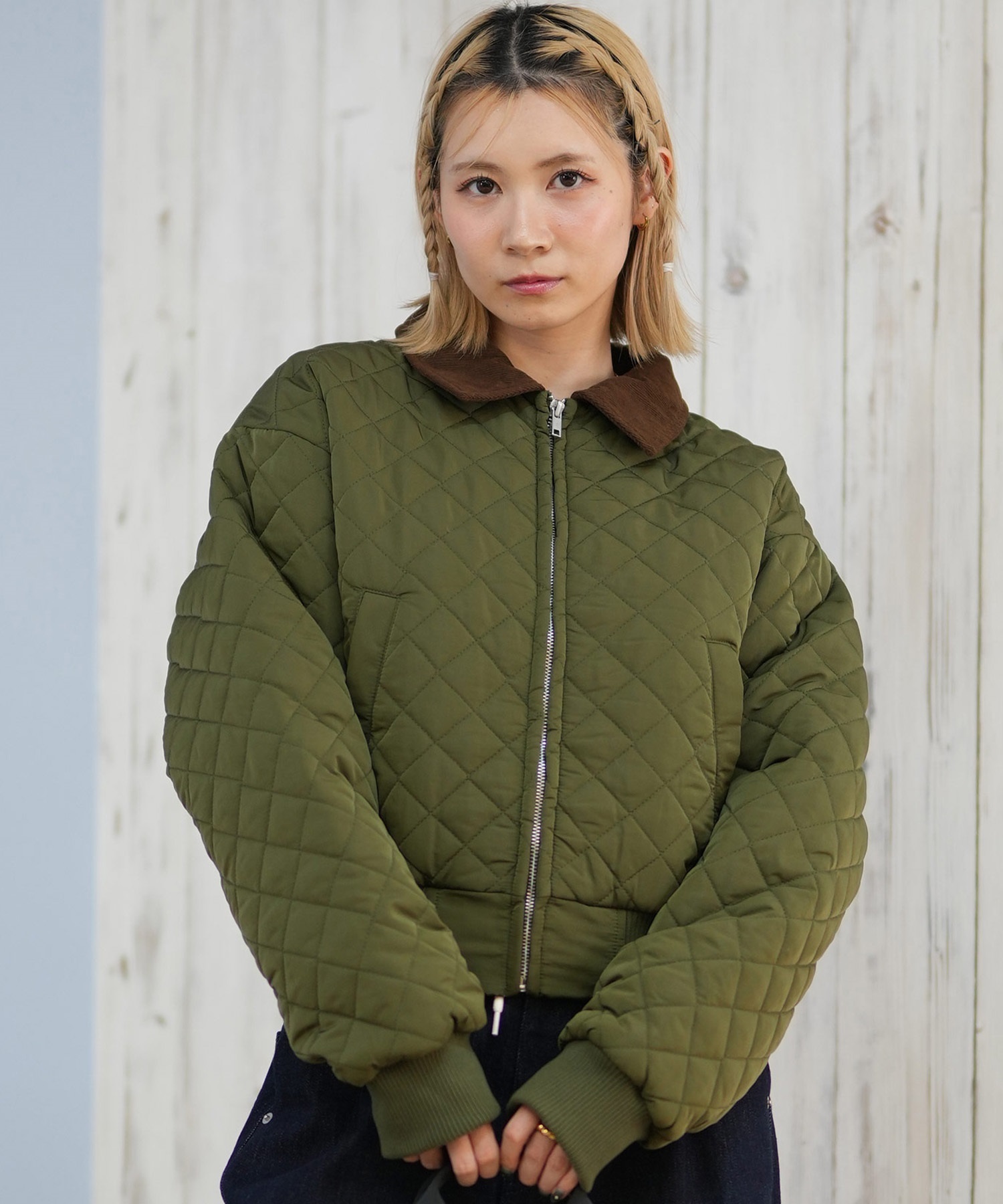 RIKKA FEMME リッカファム ジャケット レディース バイカラー シンプル