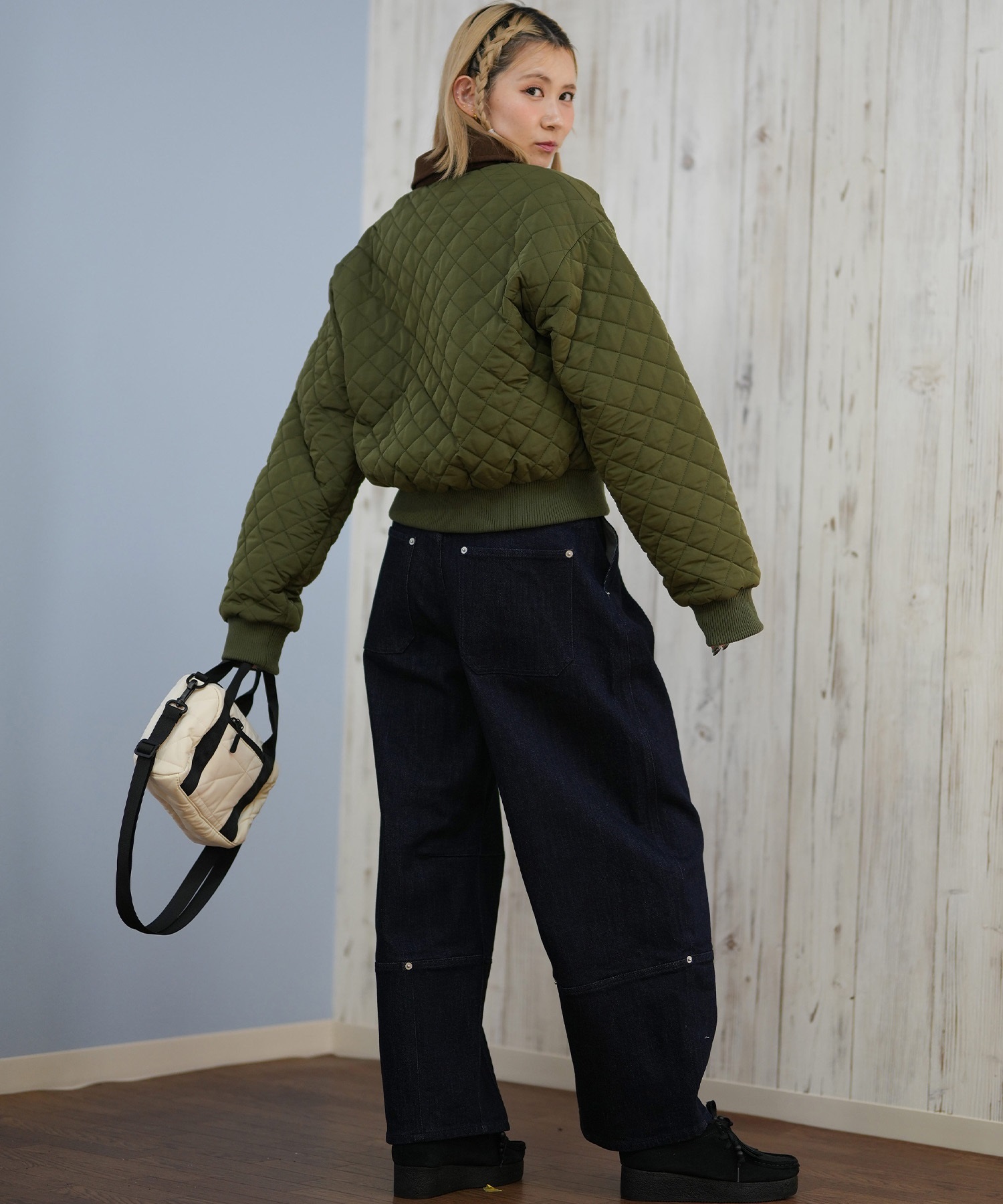 RIKKA FEMME リッカファム ジャケット レディース バイカラー シンプル