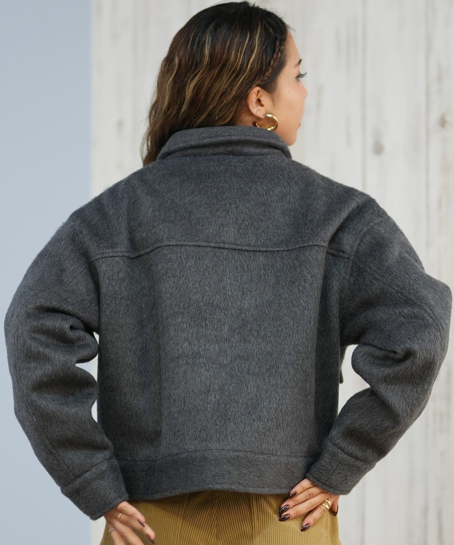 RIKKA FEMME リッカファム ジャケット レディース シンプル ウール調