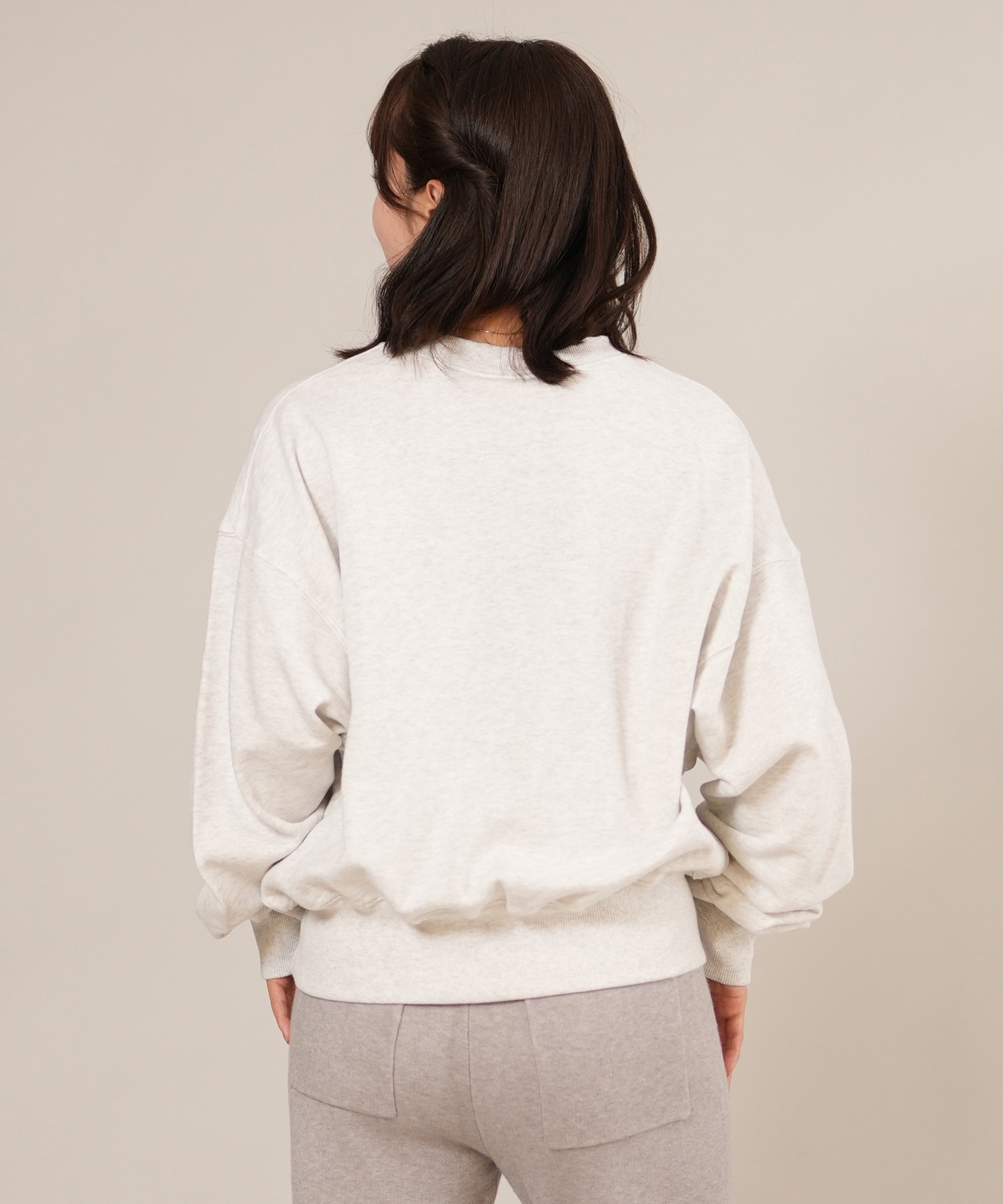 RIKKA FEMME リッカファム トレーナー スウェット レディース クルーネック ワンポイント 刺繍 裏毛 RF25FW16(GRY-FREE)