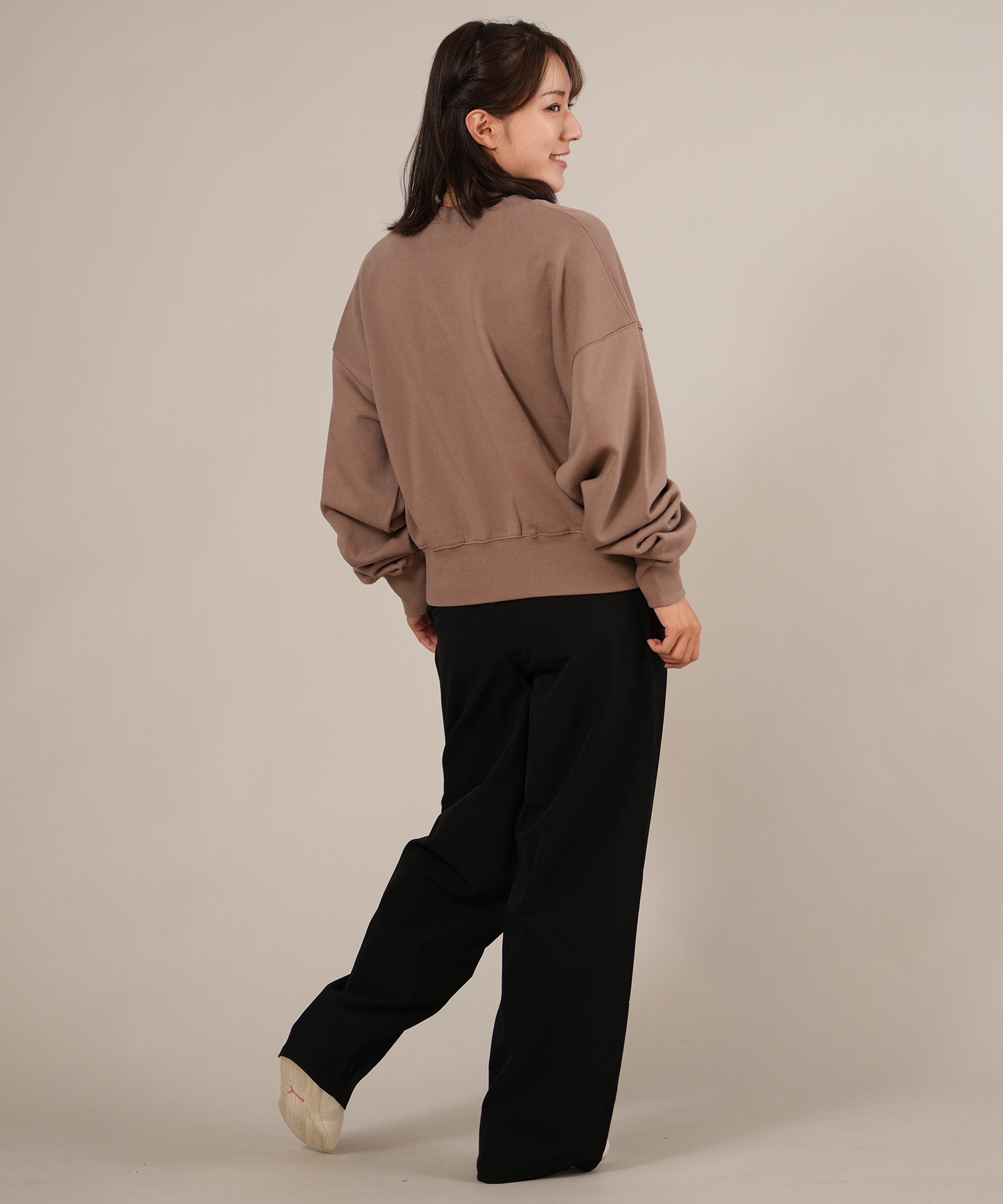 RIKKA FEMME リッカファム トレーナー スウェット レディース クルーネック ワンポイント 刺繍 裏毛 RF25FW16(GRY-FREE)