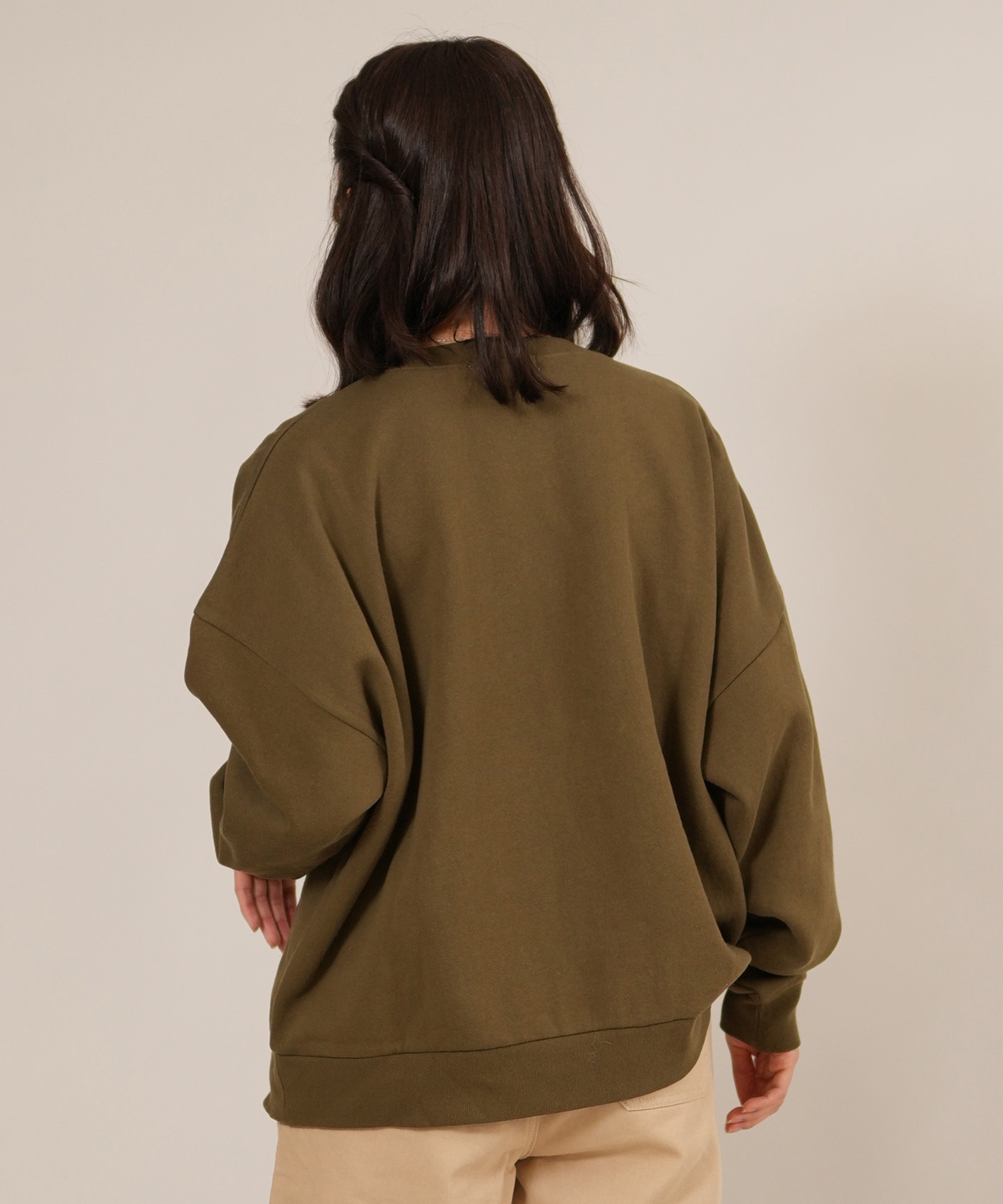 RIKKA FEMME リッカファム トレーナー スウェット レディース クルーネック カレッジロゴ 刺繍 裏起毛 RF25FW06(IVO-FREE)