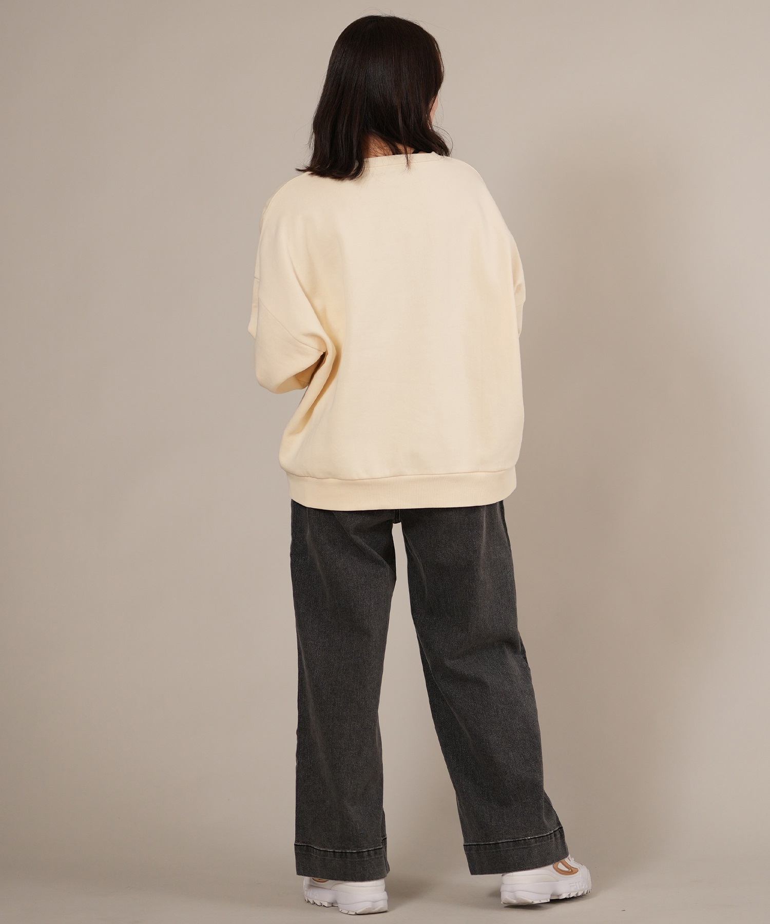 RIKKA FEMME リッカファム トレーナー スウェット レディース クルーネック カレッジロゴ 刺繍 裏起毛 RF25FW06(IVO-FREE)