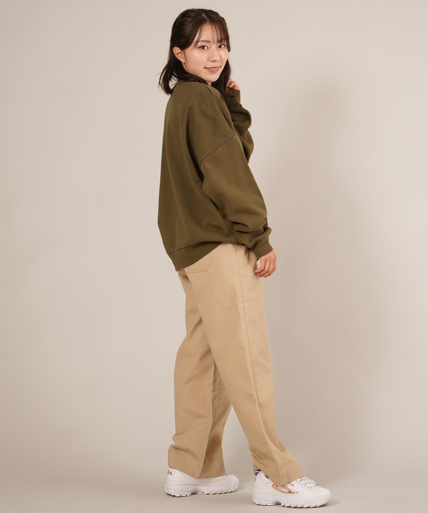 RIKKA FEMME リッカファム トレーナー スウェット レディース クルーネック カレッジロゴ 刺繍 裏起毛 RF25FW06(IVO-FREE)