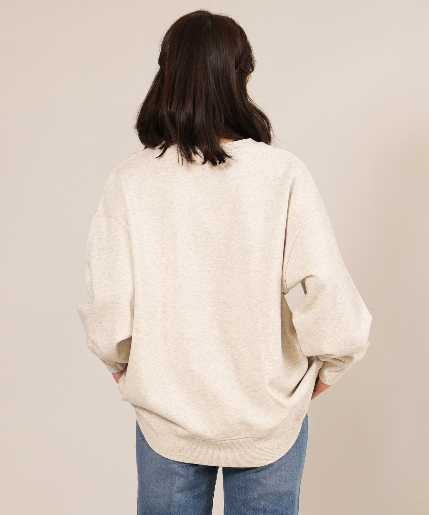 RIKKA FEMME リッカファム トレーナー スウェット レディース クルーネック ボーダー・コリー 裏毛 RF25FW07(WHT-FREE)
