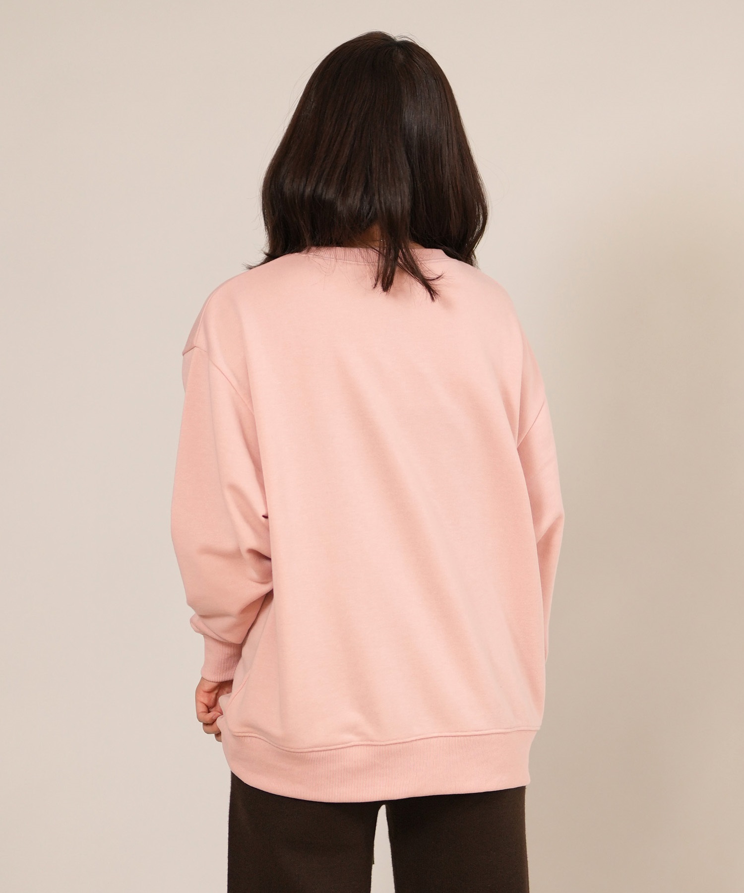 RIKKA FEMME リッカファム トレーナー スウェット レディース クルーネック ボーダー・コリー 裏毛 RF25FW07(WHT-FREE)