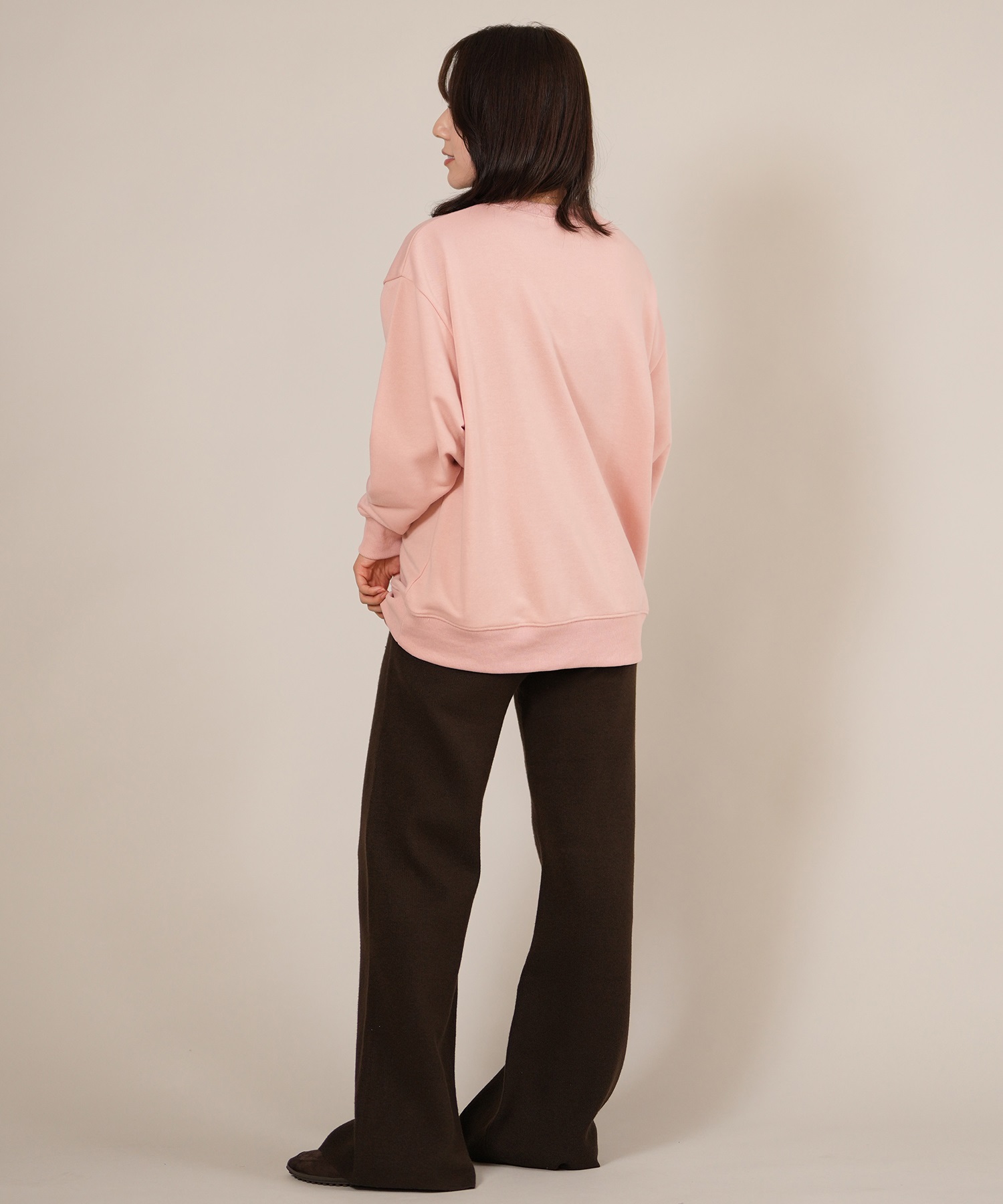 RIKKA FEMME リッカファム トレーナー スウェット レディース クルーネック ボーダー・コリー 裏毛 RF25FW07(WHT-FREE)
