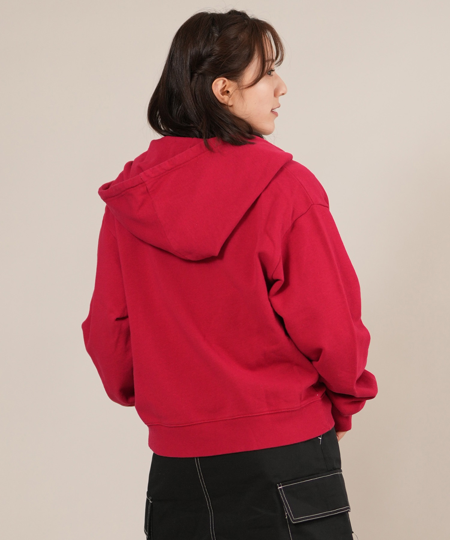 RIKKA FEMME リッカファム ジップアップ パーカー レディース スウェット フーディー ロゴ ワッペン 裏毛 セットアップ対応 RF25FW09(CGY-FREE)