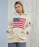 RIKKA FEMME リッカファム ニット セーター レディース ジップアップ パーカー 星条旗 RF25FW18(IVO-FREE)