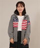 RIKKA FEMME リッカファム ニット セーター レディース ジップアップ パーカー 星条旗 RF25FW18(IVO-FREE)