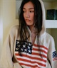 RIKKA FEMME リッカファム ニット セーター レディース ジップアップ パーカー 星条旗 RF25FW18(IVO-FREE)