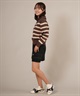 RIKKA FEMME リッカファム ニット セーター レディース ボーダー ショート丈 RF25FW21(BRN-FREE)