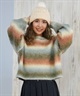 RIKKA FEMME リッカファム ニット セーター レディース シャギー グラデーション RF25FW22(BLU-FREE)