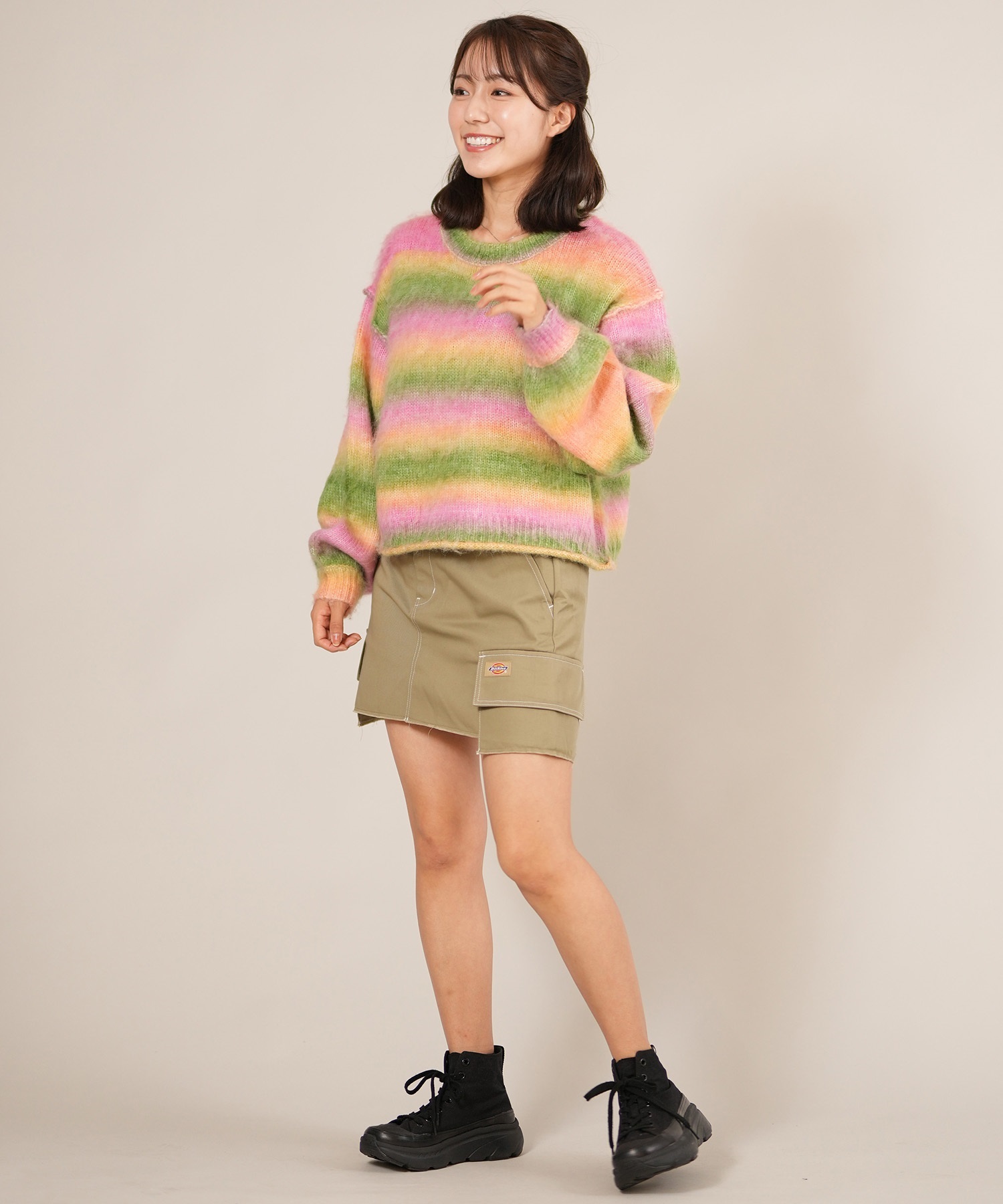 RIKKA FEMME リッカファム ニット セーター レディース シャギー グラデーション RF25FW22(BLU-FREE)