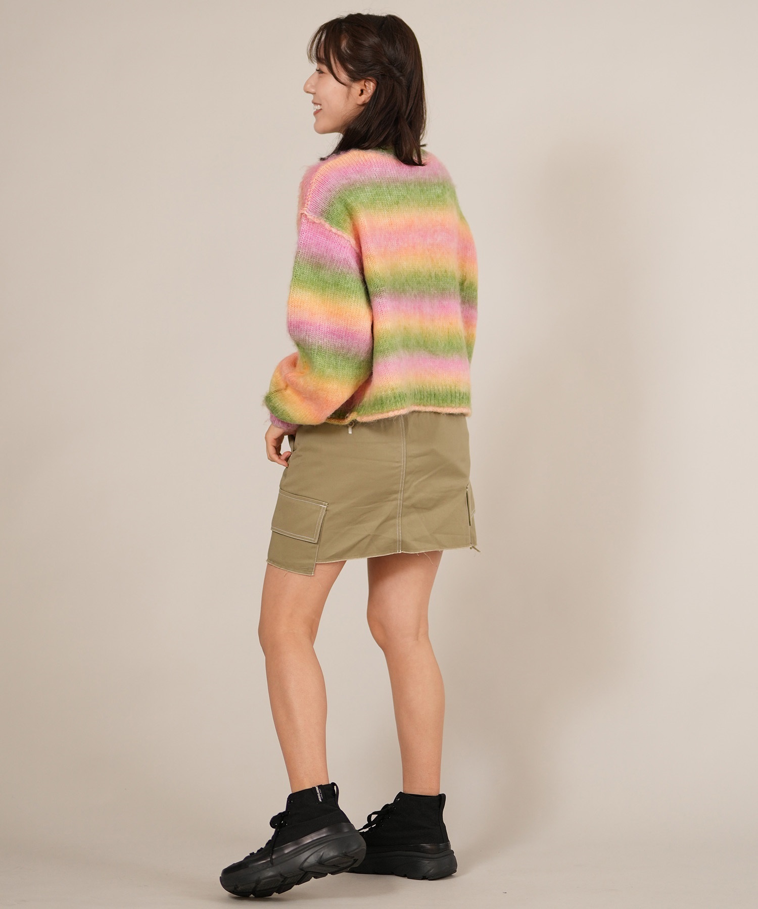 RIKKA FEMME リッカファム ニット セーター レディース シャギー グラデーション RF25FW22(BLU-FREE)