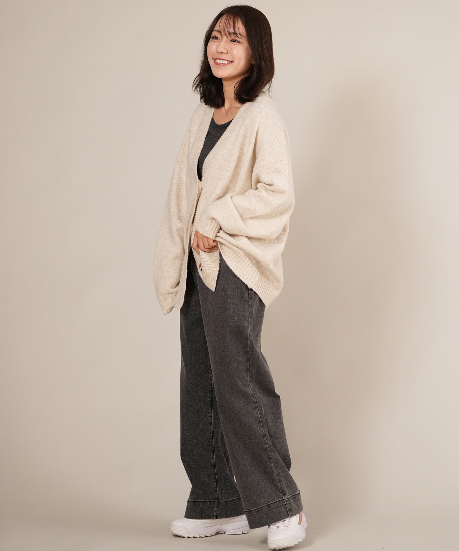 RIKKA FEMME リッカファム ニット セーター カーディガン レディース ビッグシルエット RF25FW23(IVO-FREE)