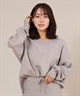 RIKKA FEMME リッカファム ニット セーター レディース Vネック 無地 セットアップ対応 RF25FW13(GRY-FREE)