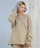 RIKKA FEMME リッカファム ニット セーター レディース Vネック 無地 セットアップ対応 RF25FW13(GRY-FREE)