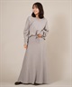 RIKKA FEMME リッカファム ニット セーター レディース Vネック 無地 セットアップ対応 RF25FW13(GRY-FREE)
