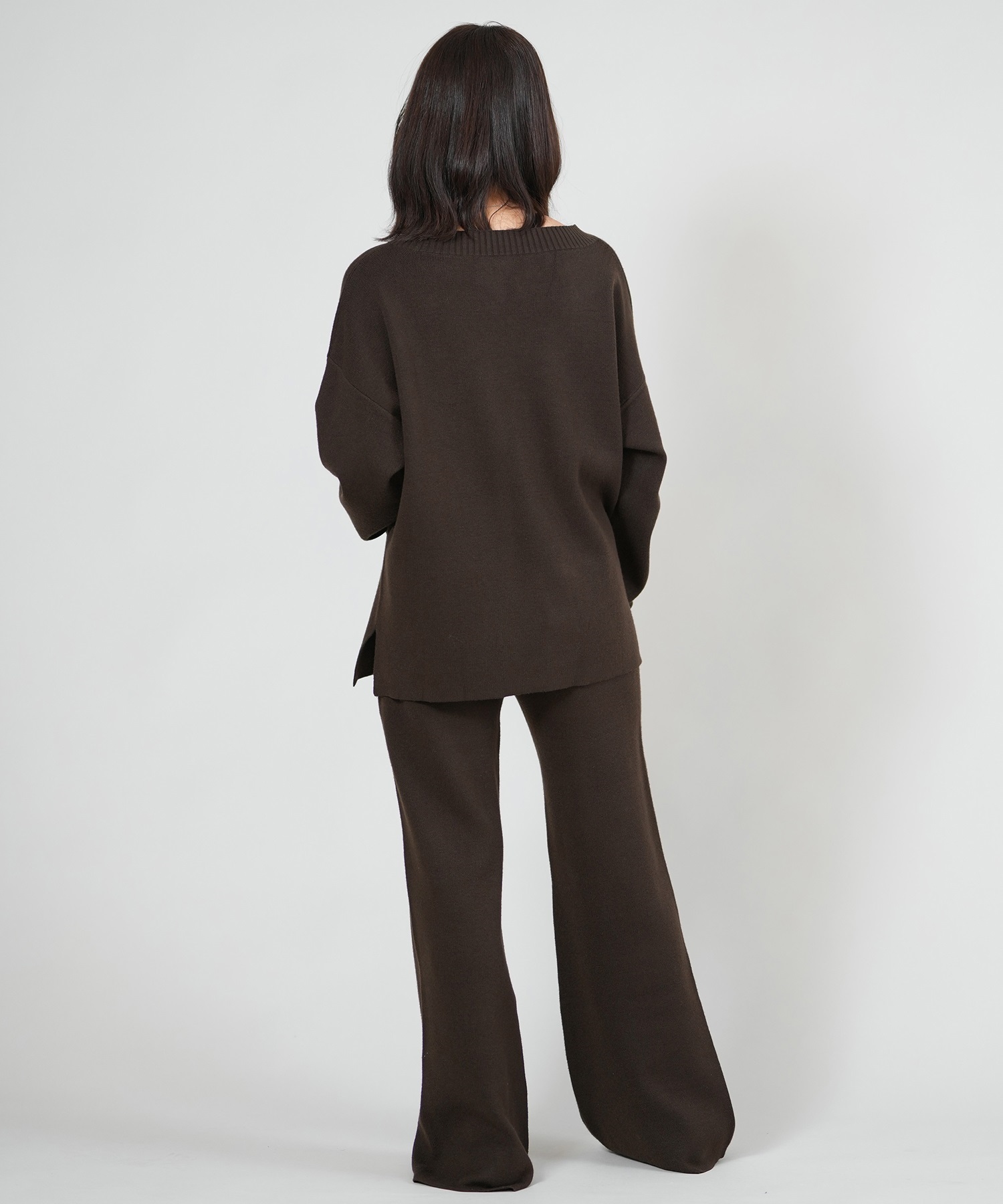 RIKKA FEMME リッカファム ニット セーター レディース Vネック 無地 セットアップ対応 RF25FW13(GRY-FREE)