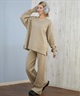 RIKKA FEMME リッカファム ニット セーター レディース Vネック 無地 セットアップ対応 RF25FW13(GRY-FREE)