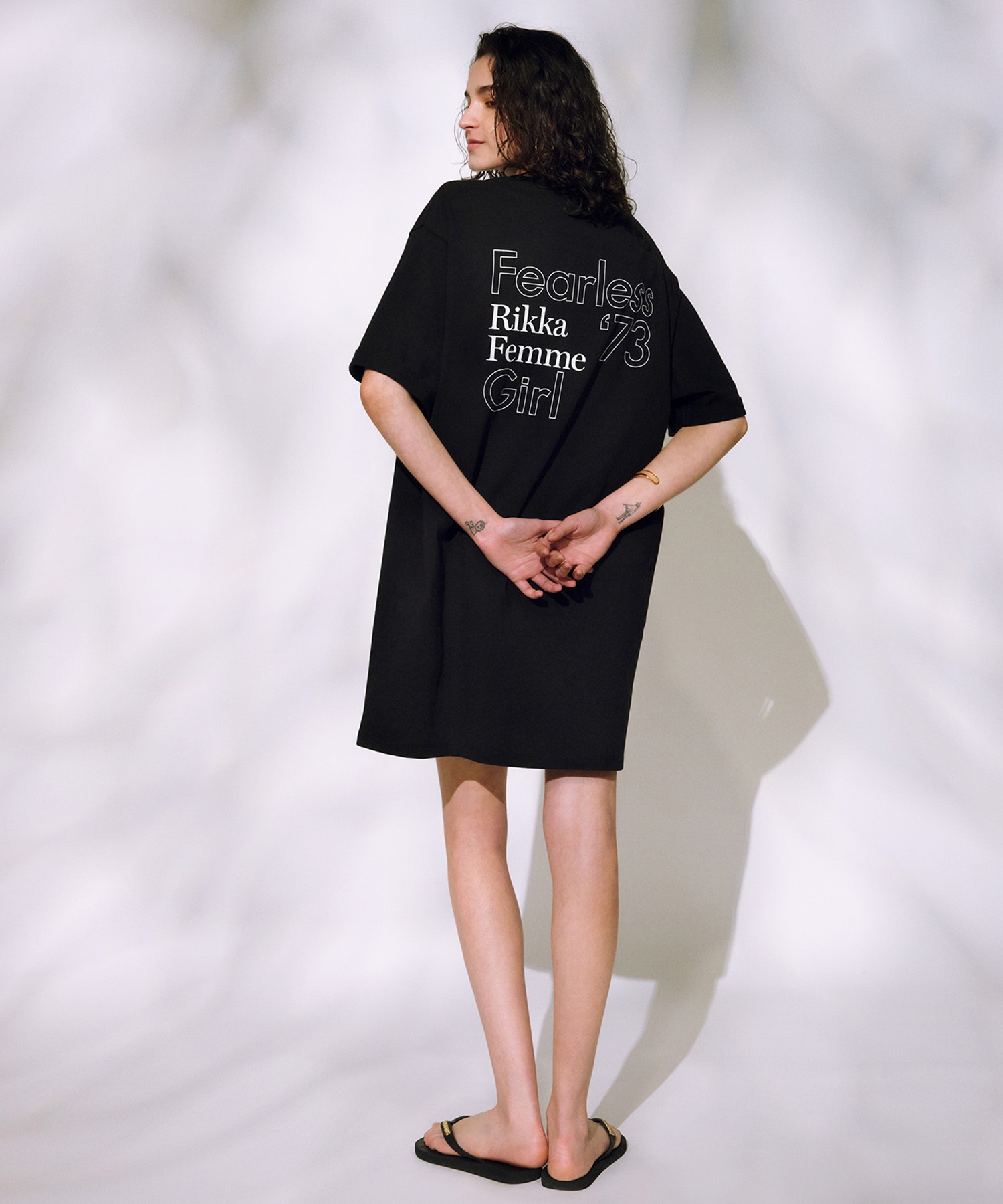 RIKKA FEMME リッカファム 半袖 Tシャツ ワンピース レディース バック