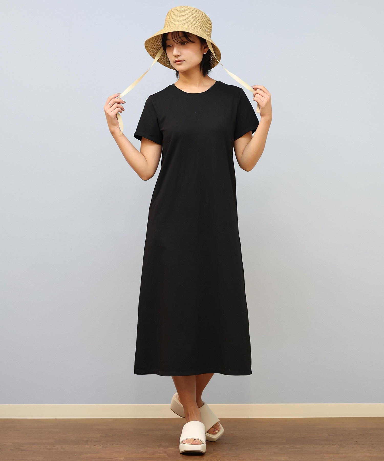 RIKKA FEMME リッカファム ワンピース レディース 半袖 カップ付き