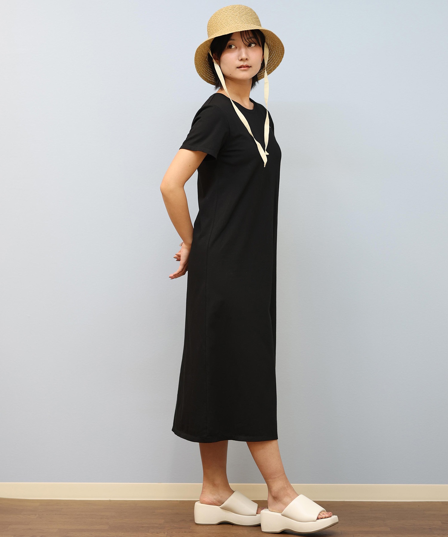 RIKKA FEMME リッカファム ワンピース レディース 半袖 カップ付き