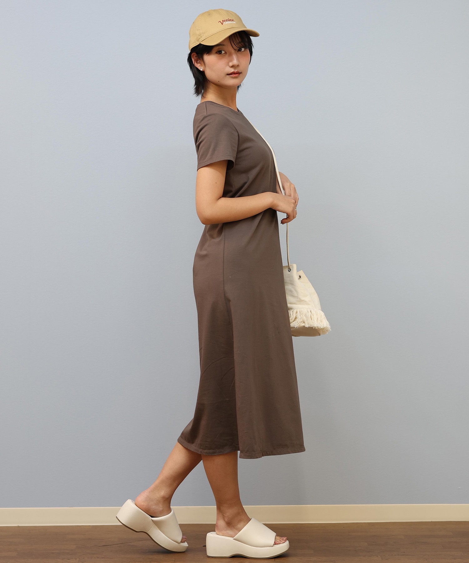 RIKKA FEMME リッカファム ワンピース レディース 半袖 カップ付き