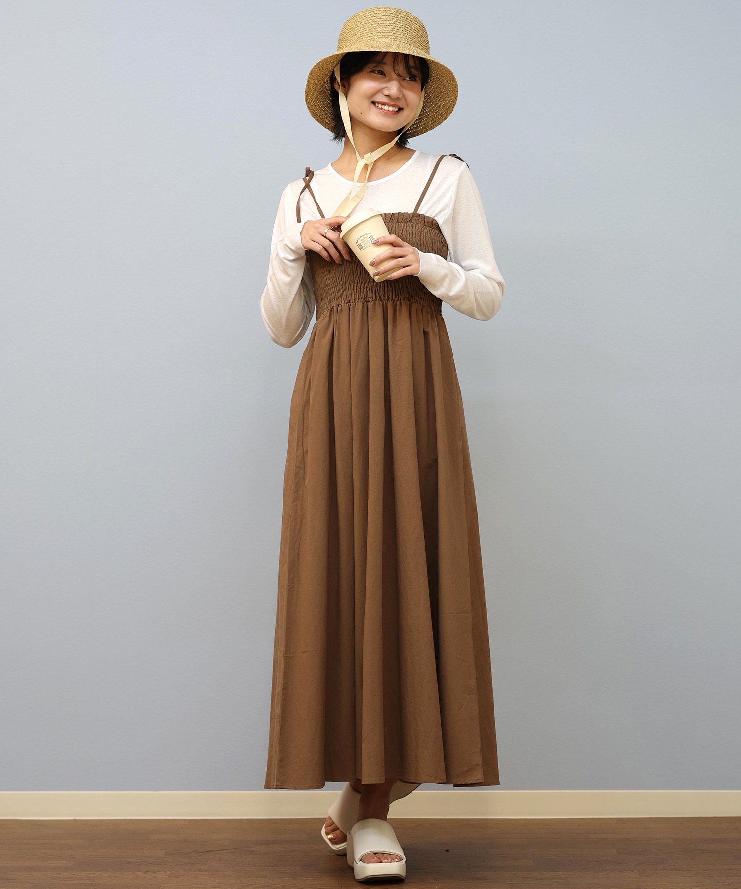 RIKKA FEMME リッカファム ワンピース レディース リボンキャミ RF25SS17(BLK-FREE)