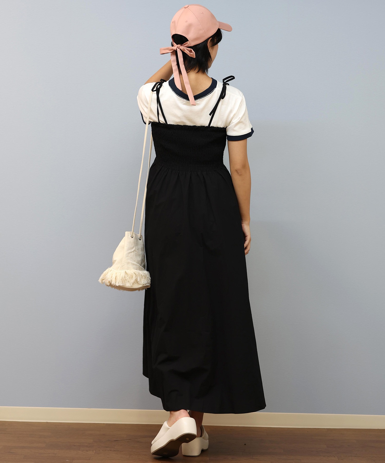 RIKKA FEMME リッカファム ワンピース レディース リボンキャミ RF25SS17(BLK-FREE)