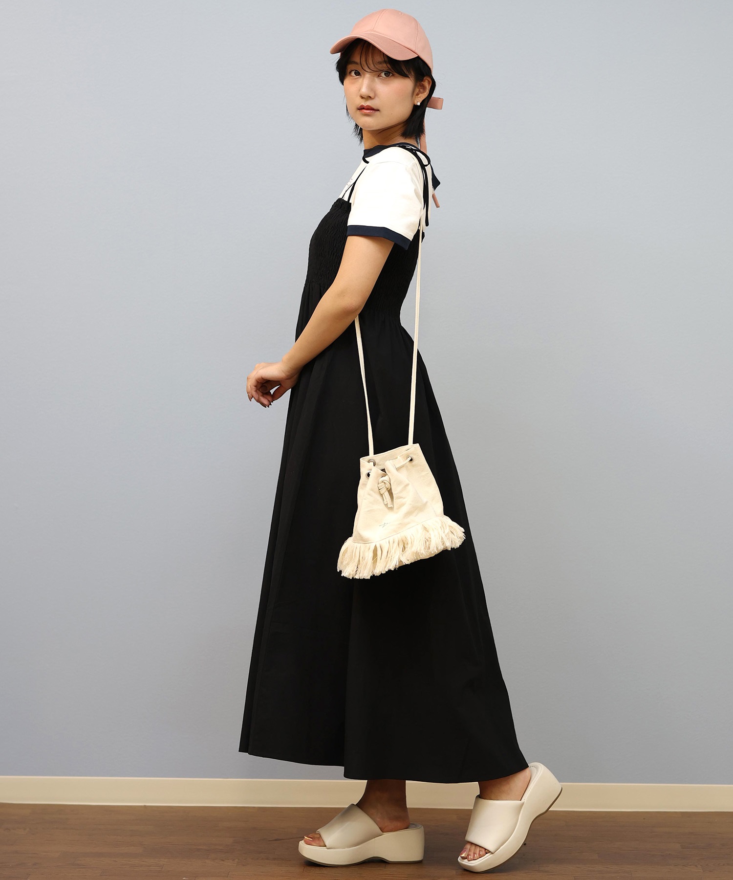 RIKKA FEMME リッカファム ワンピース レディース リボンキャミ RF25SS17(BLK-FREE)